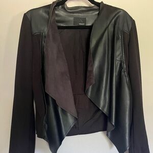Black blazer mixed material